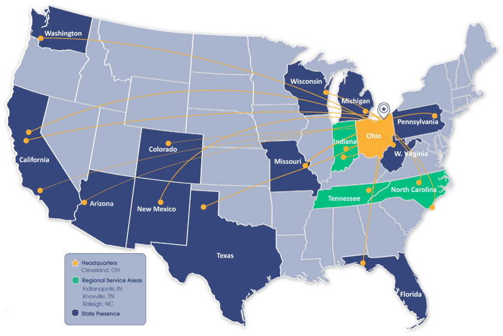 US Service Area Map